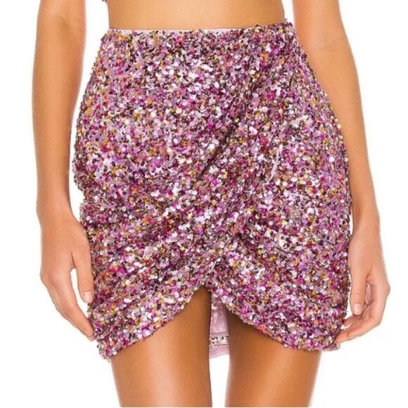 LPA Madeline Pink Sequin Skirt - Picture 4 of 7